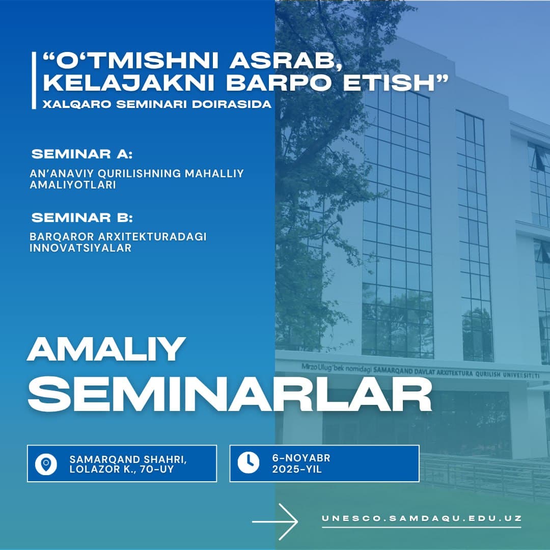 Talabalar uchun amaliy seminar mashg‘uloti