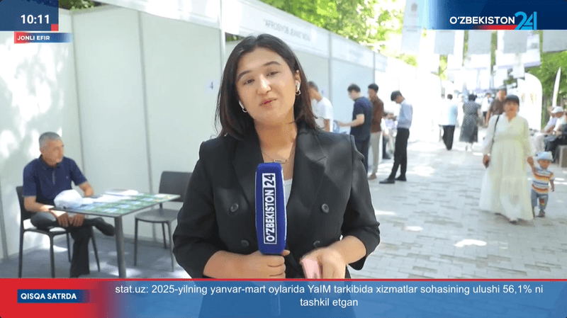 “Talaba Expo-2025” mehnat yarmarkasi videosidan kadr