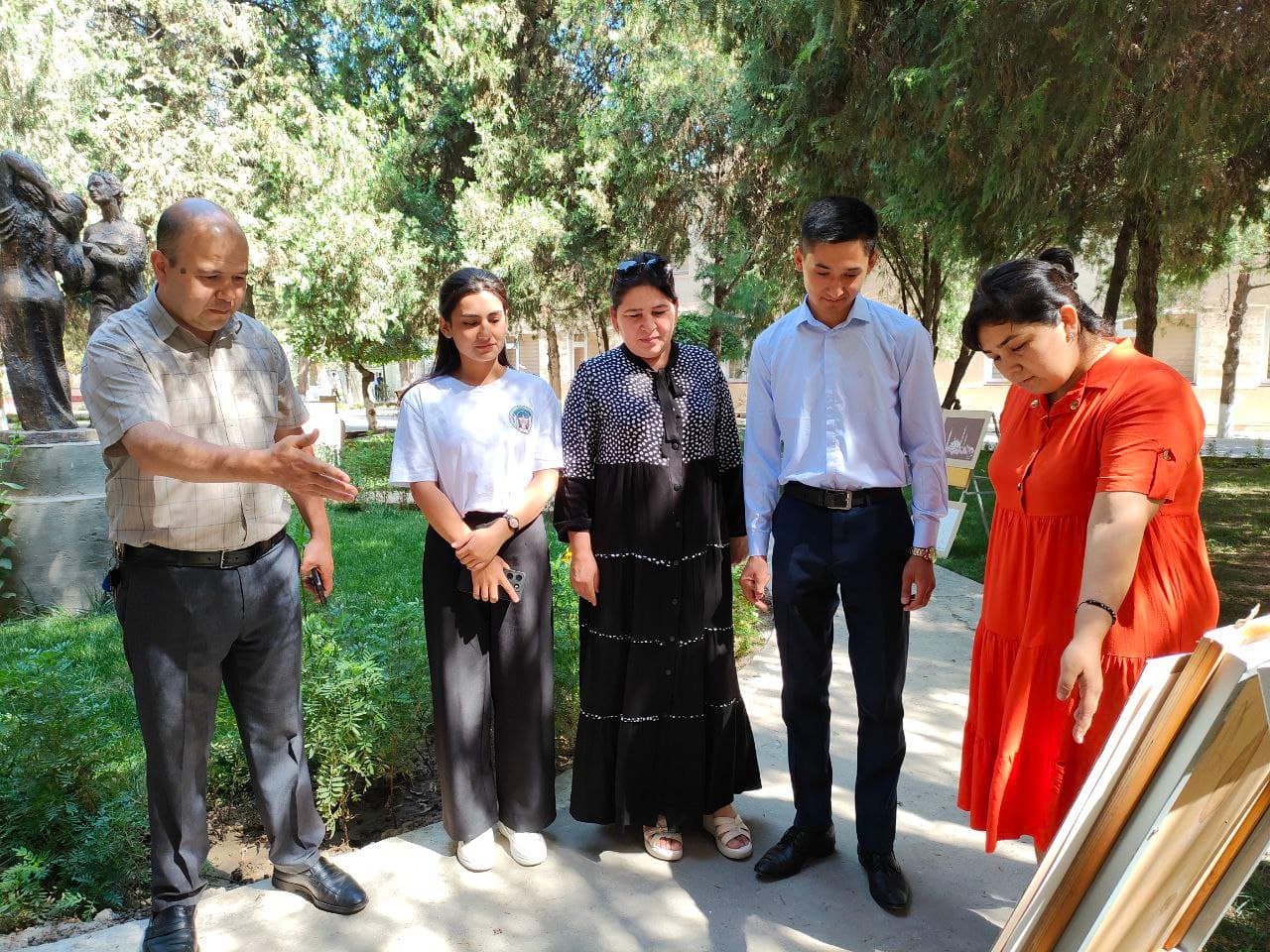 The creative exhibition of Uzbek and Japanese students